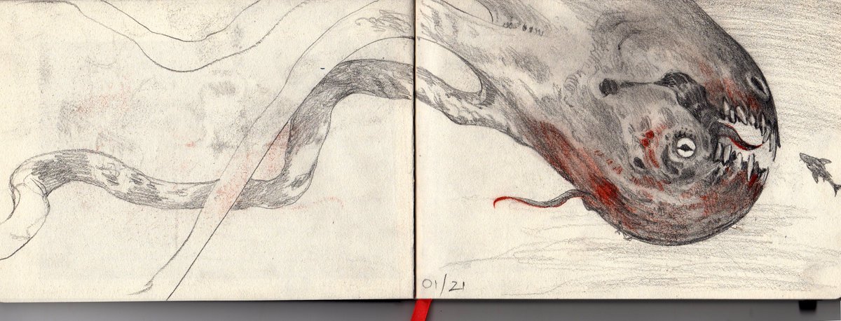 A spread of my sketchbook for Jan 2021. #sketchbook #sketch