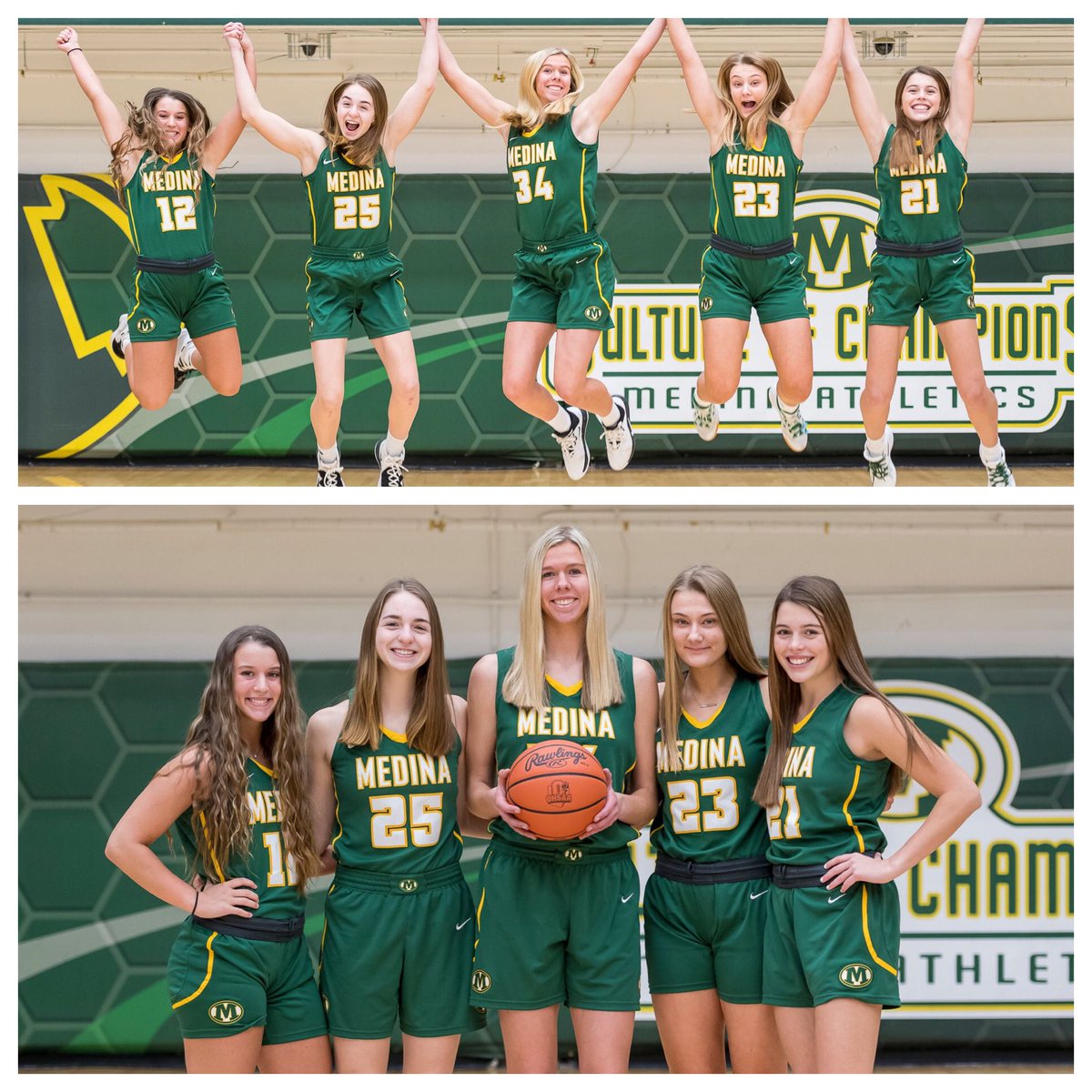 Monday night is Senior Night for these 5!  They definitely have left their mark on MGB over the years.  Catch the game vs. Brunswick on Medina TV or look for highlights from the pregame ceremony on Twitter/Instagram.  #12 #21 #23 #25 #34