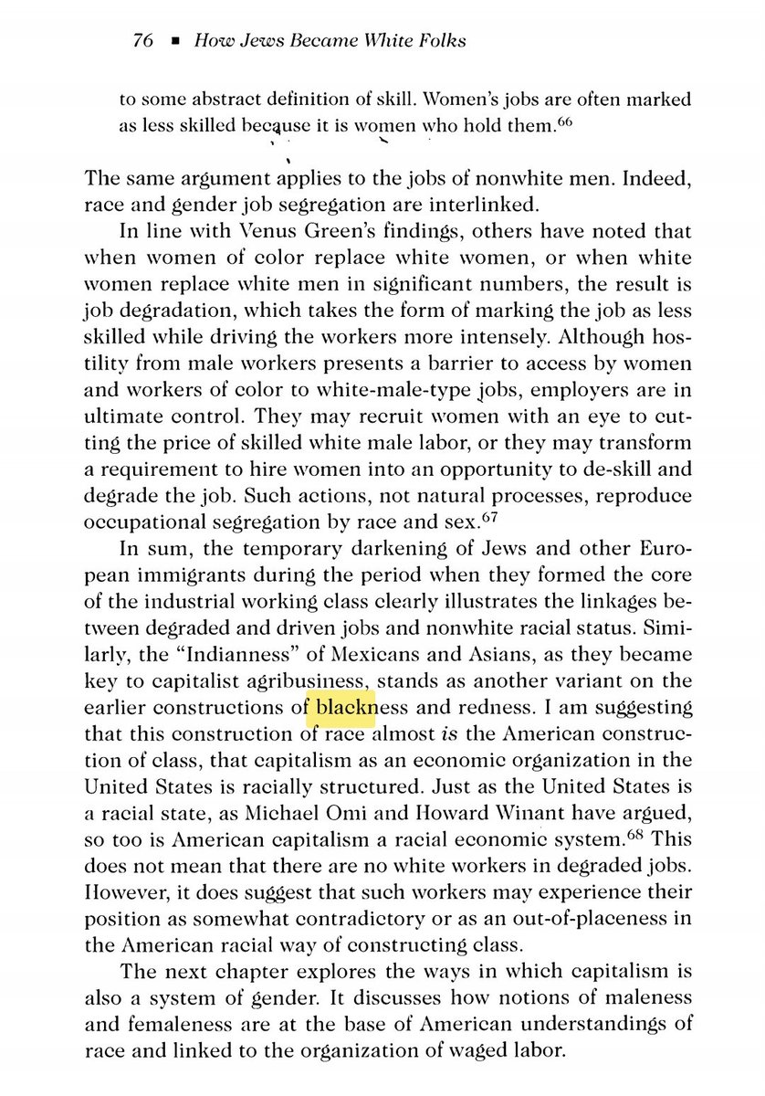 After a lengthy discussion of how evil capitalism (and racist Democrats) shaped whiteness in immigrants, Brodkin turns to arguing that Jews saw their advantage in terms of Jewishness, not whiteness.