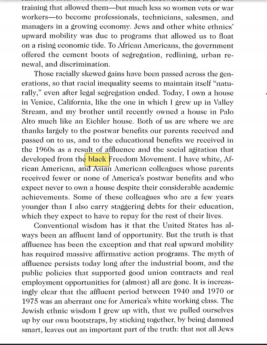 After a lengthy discussion of how evil capitalism (and racist Democrats) shaped whiteness in immigrants, Brodkin turns to arguing that Jews saw their advantage in terms of Jewishness, not whiteness.