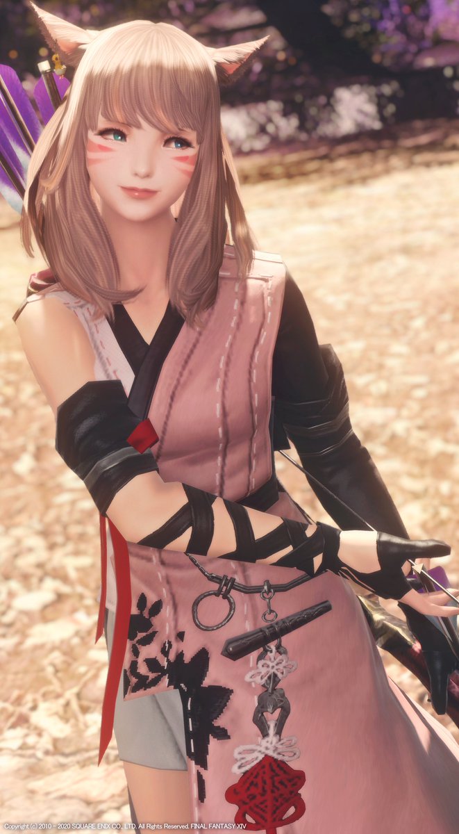 ラナ Mana Masamune ちょっと遅くなったお誕生日プレゼントにとフレさんから東方美玉服をいただいた とてもカッコ可愛い ありがとう この服は弓がよく似合うね Ff14 Gposers ミコッテ