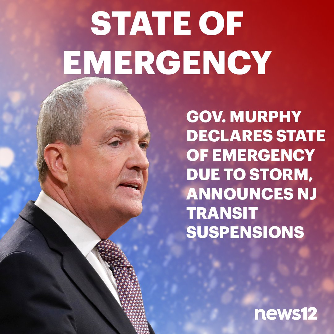 STATE OF EMERGENCY⚠️❄️ Gov. Phil Murphy is declaring a state of emergency for New Jersey. The storm is expected to last into Tuesday. 
More info: bit.ly/2YxW6Dm