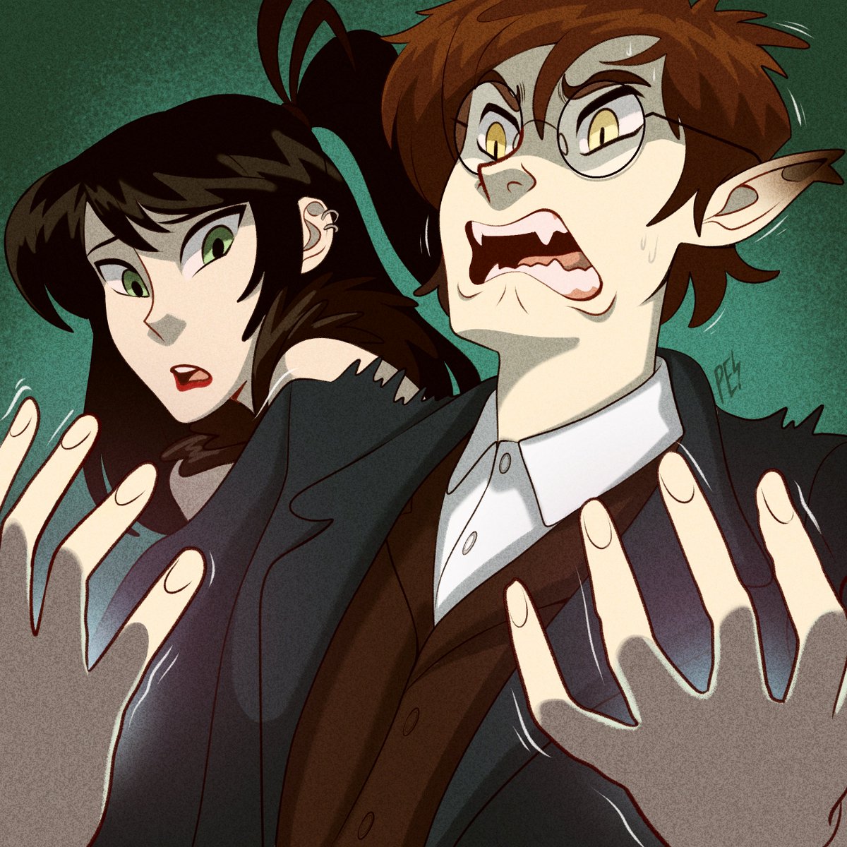pe_draws's tweet photo. Un fanart mientras oia el proyecto Memerron de @DayoScript ese momento que Leo el personaje de @LynxReviewer y Xanah el personaje de @ChioUyuni  descubren que  Leo tiene las marcas también. #memerron #dayoscript #lynx #fanart #dibujo https://t.co/4Eg981sMHF