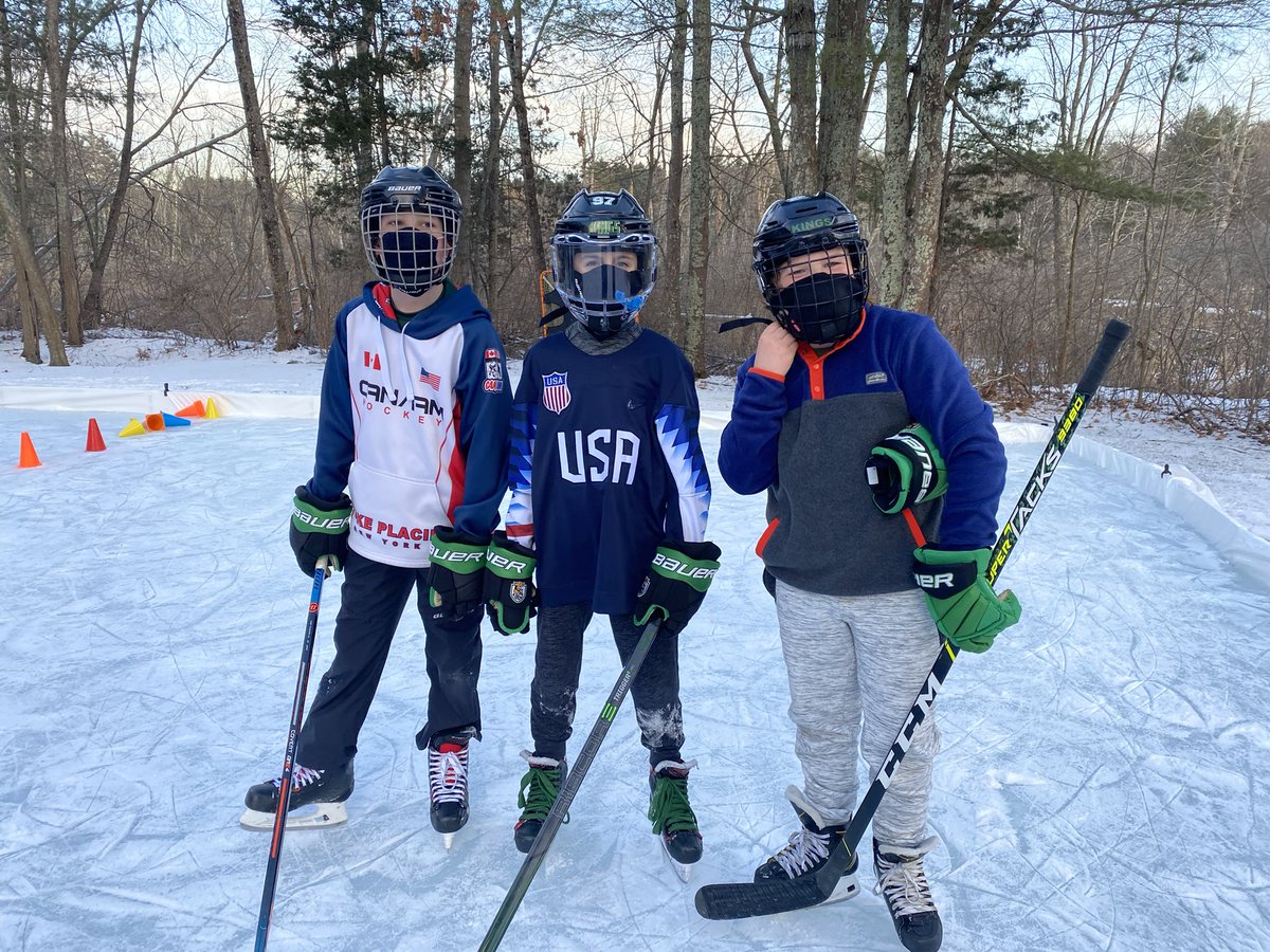 flutie22's tweet photo. Perfect day on the outdoor rink with teammates and neighbors @Buccigross https://t.co/iDbVwR8N6I