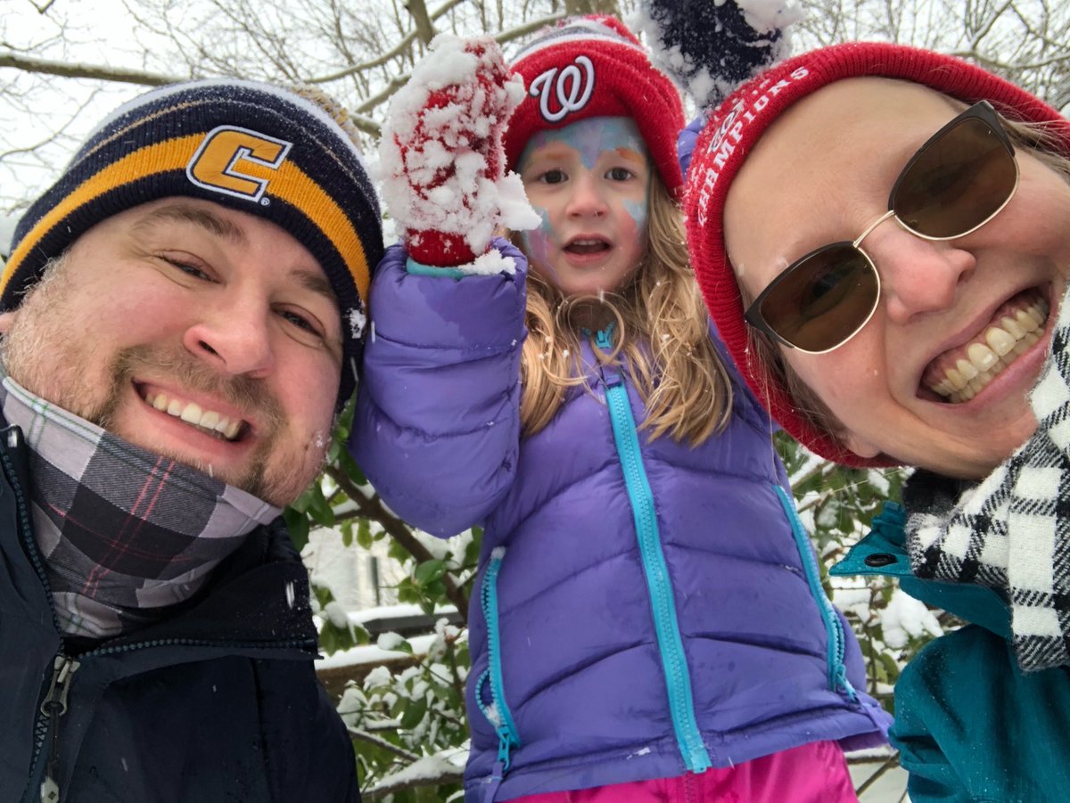 HistoryWright's tweet photo. We enjoyed the snow today! Evie had to paint her face like an ice princess! #snowday https://t.co/Vug1MLArkF