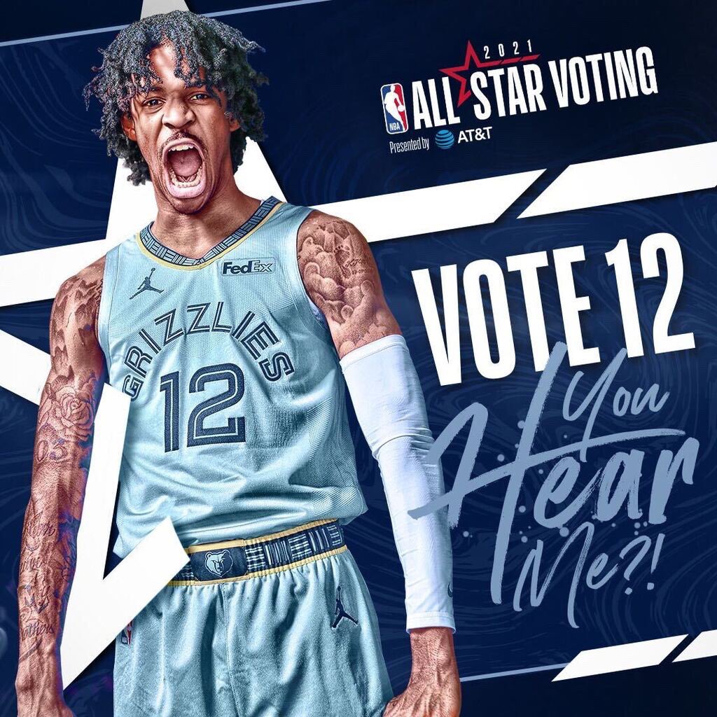 1 RT = 1 Vote 

Show us your screenshots voting <a href="/JaMorant/">Ja Morant</a> for #NBAAllStar  

⭐️: bit.ly/GrizzAllStar