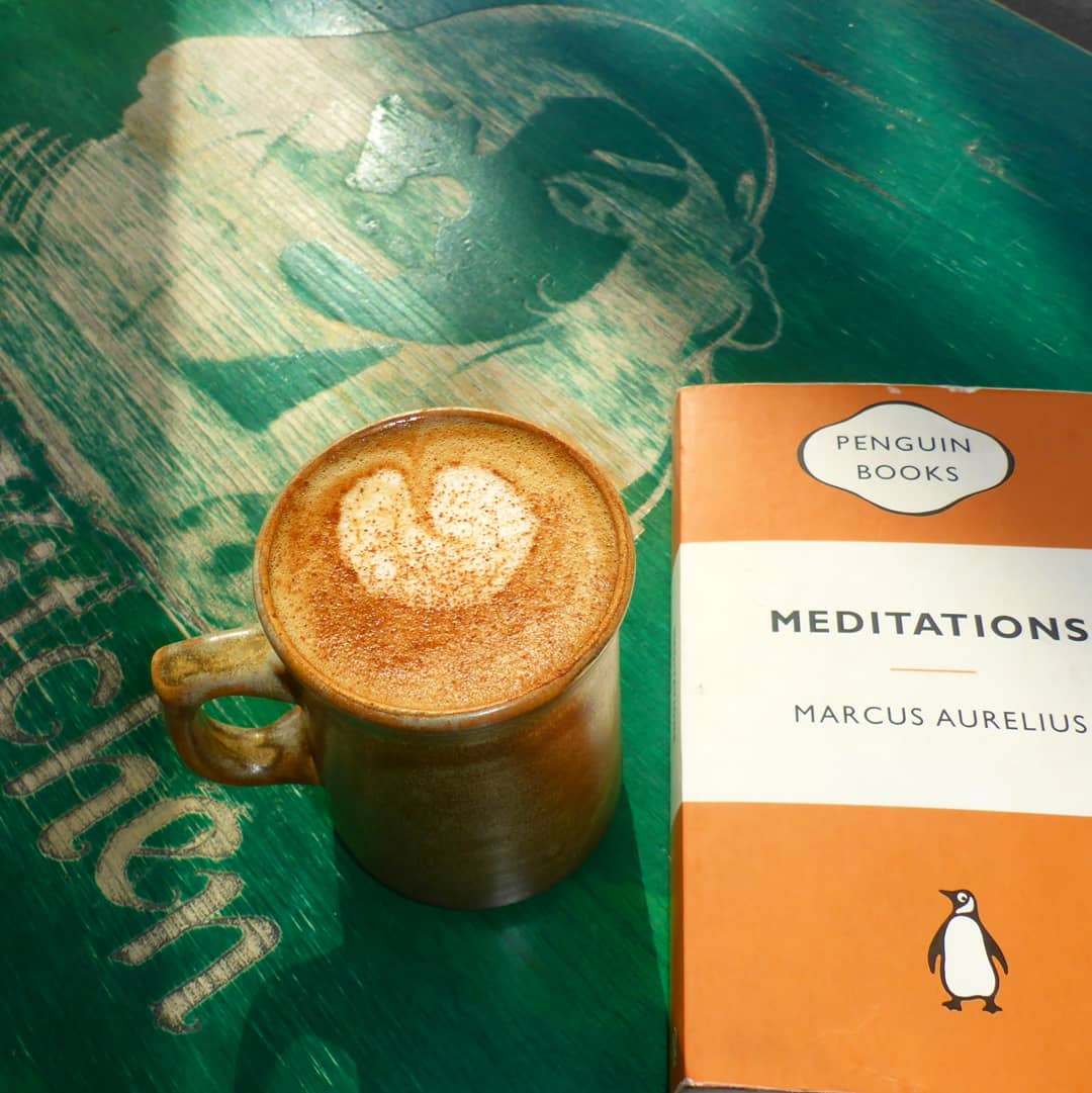 Reading one of the greatest books ever written while enjoying a cappacino. Meditations has had a profound impact on how I live my life.

#marcusaurelius #mondaymornings #meditations
#favouritebooks #marcusaureliusmeditations #coffee #mornings #philosophy #whatimreading #books