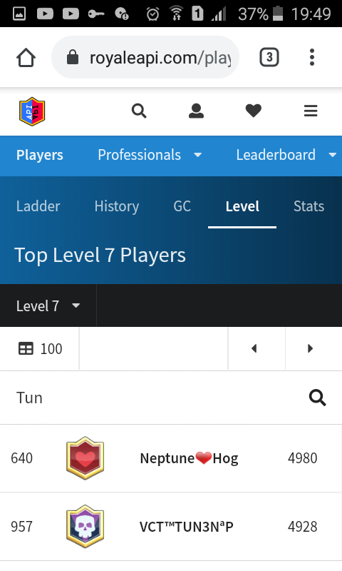 Agora tô entre os melhores players nivel 7 do mundo😍