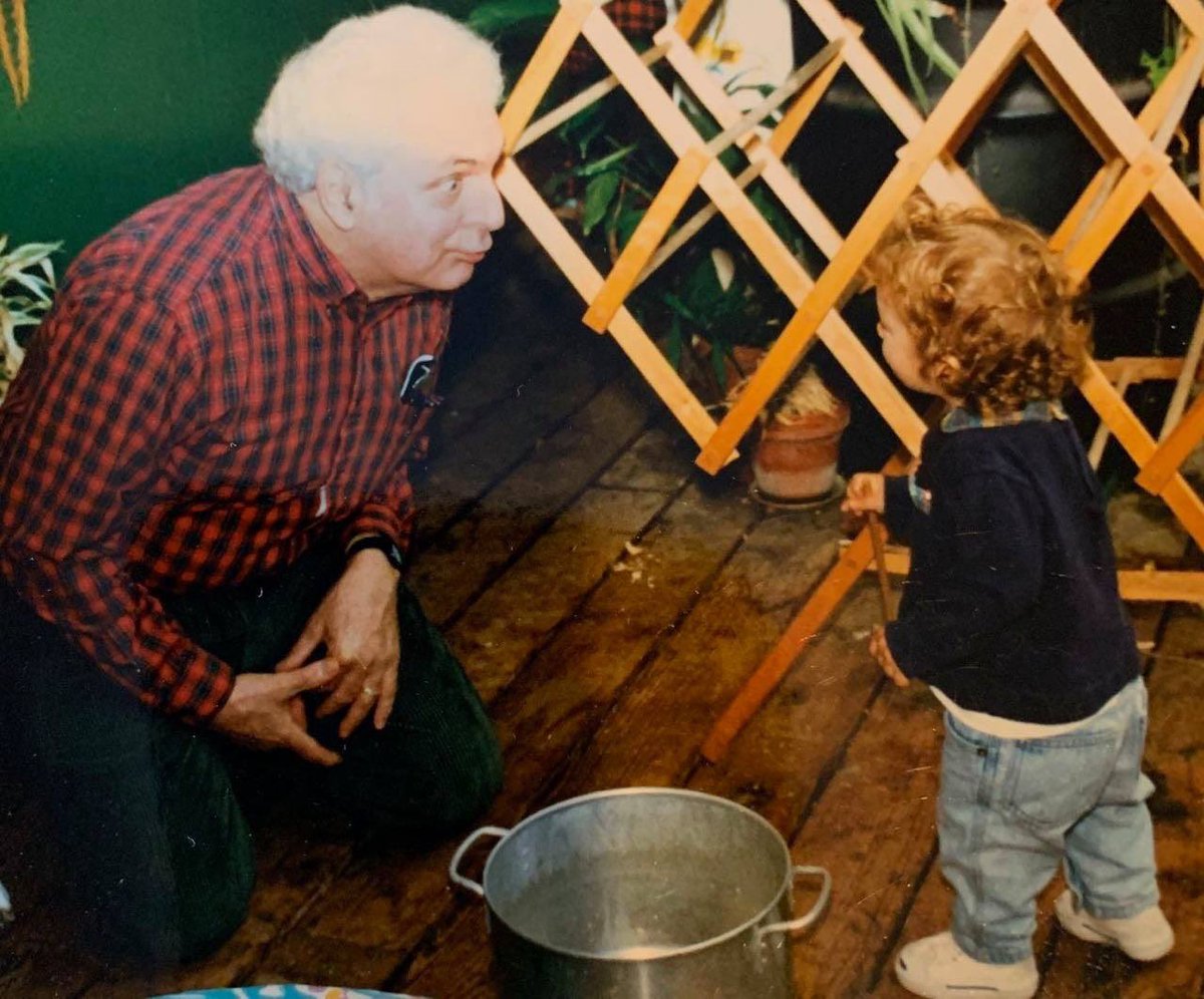 Michelle Moog-Koussa (@themoogstress) on Twitter photo Dad, with my son Gregory in 1997, making funny noises at each other and laughing hysterically. Dad knew a thing or two about funny noises 
If you look closely, you can see the pens lining his pocket, even on a Sunday. 🧡🖊🖋🧡 
#moog #bobmoog #grandfather Dad, with my son Gregory in 1997, making funny noises at each other and laughing hysterically. Dad knew a thing or two about funny noises 
If you look closely, you can see the pens lining his pocket, even on a Sunday. 🧡🖊🖋🧡 
#moog #bobmoog #grandfather