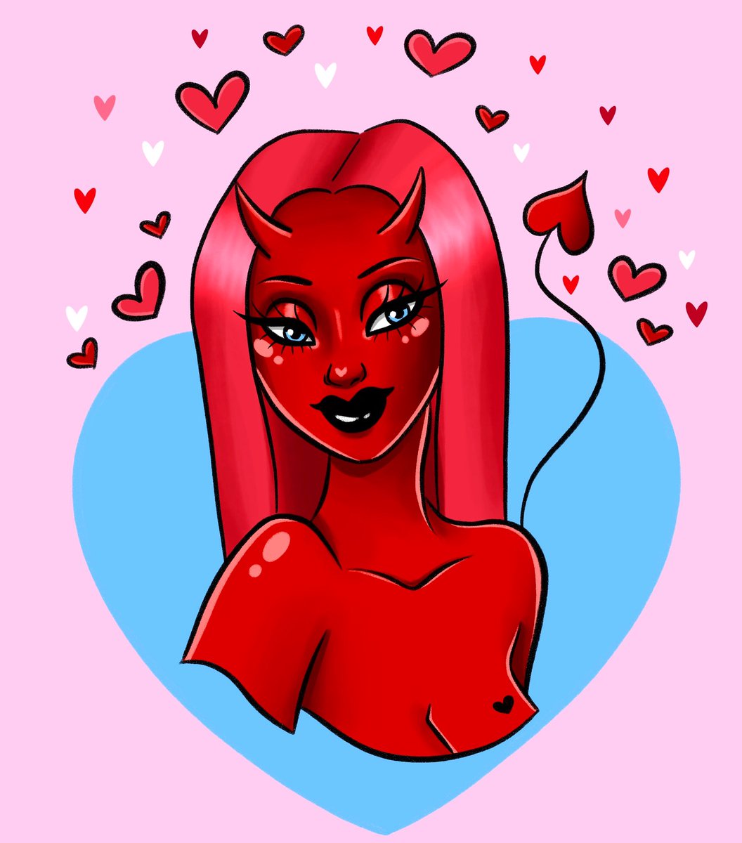 AbbieDewbreyArt's tweet photo. Who is getting ready for Valentine’s Day? I love all the red and pink combos I see around Feb 14th!
.
.
.
#art #illustration #drawing #valentines #valentinesday #magicartchallenges #sketch #procreate #heart #cute #devil https://t.co/tGWVwDPFAZ