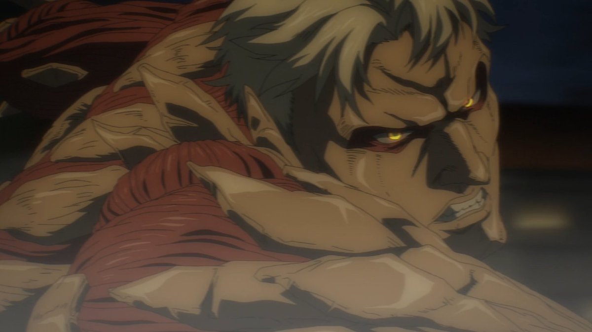 Se você acha que os milagres acabaram, achou errado. O designer de personagens de Vinland Saga, Takahiko Abiru animou o Titã Blindado em 2D!!! Como esperado de um grande artista, os detalhes e execução técnica são incríveis! Deve ter sido realmente complexo fazer ele se mover.