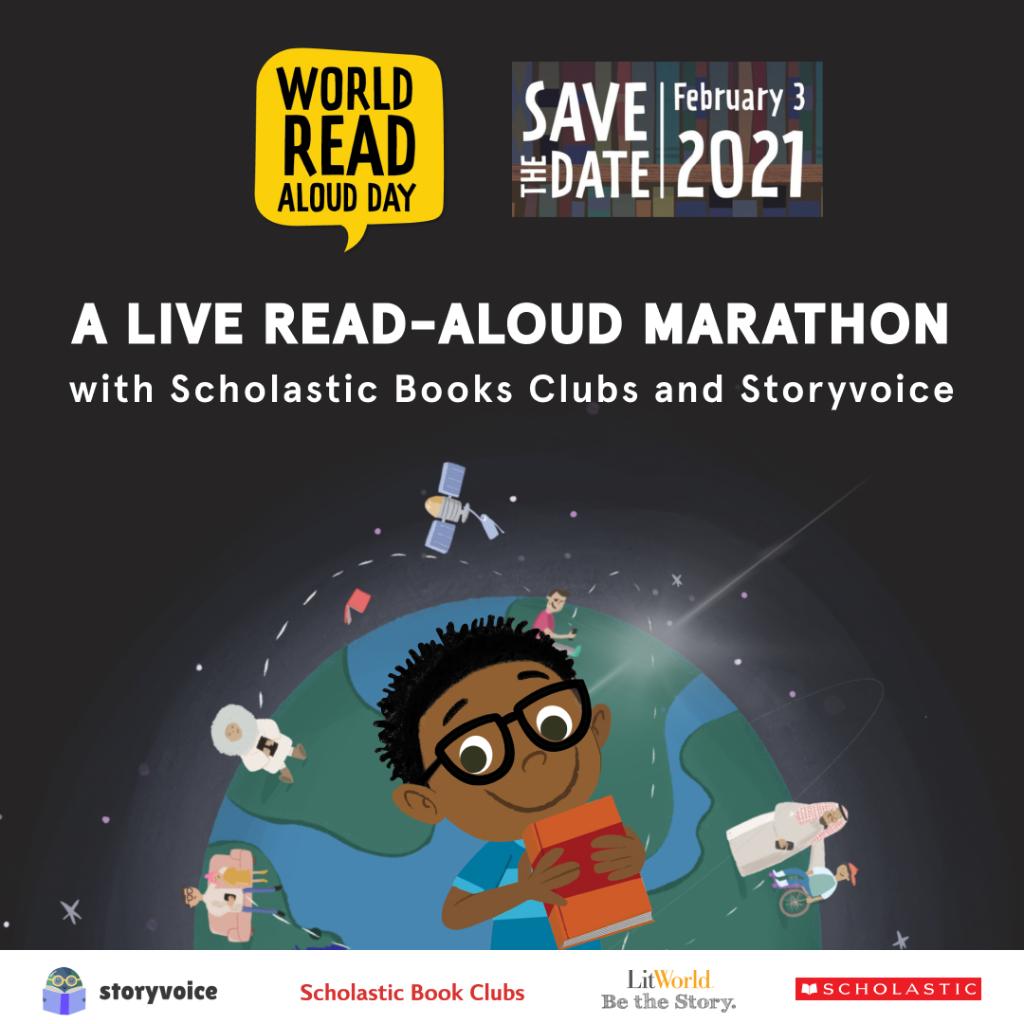 Join Scholastic Book Clubs for an all-day virtual read-aloud event hosted live on the Storyvoice app in celebration of #WorldReadAloudDay on February 3. Learn more at: bit.ly/39v2hOy
