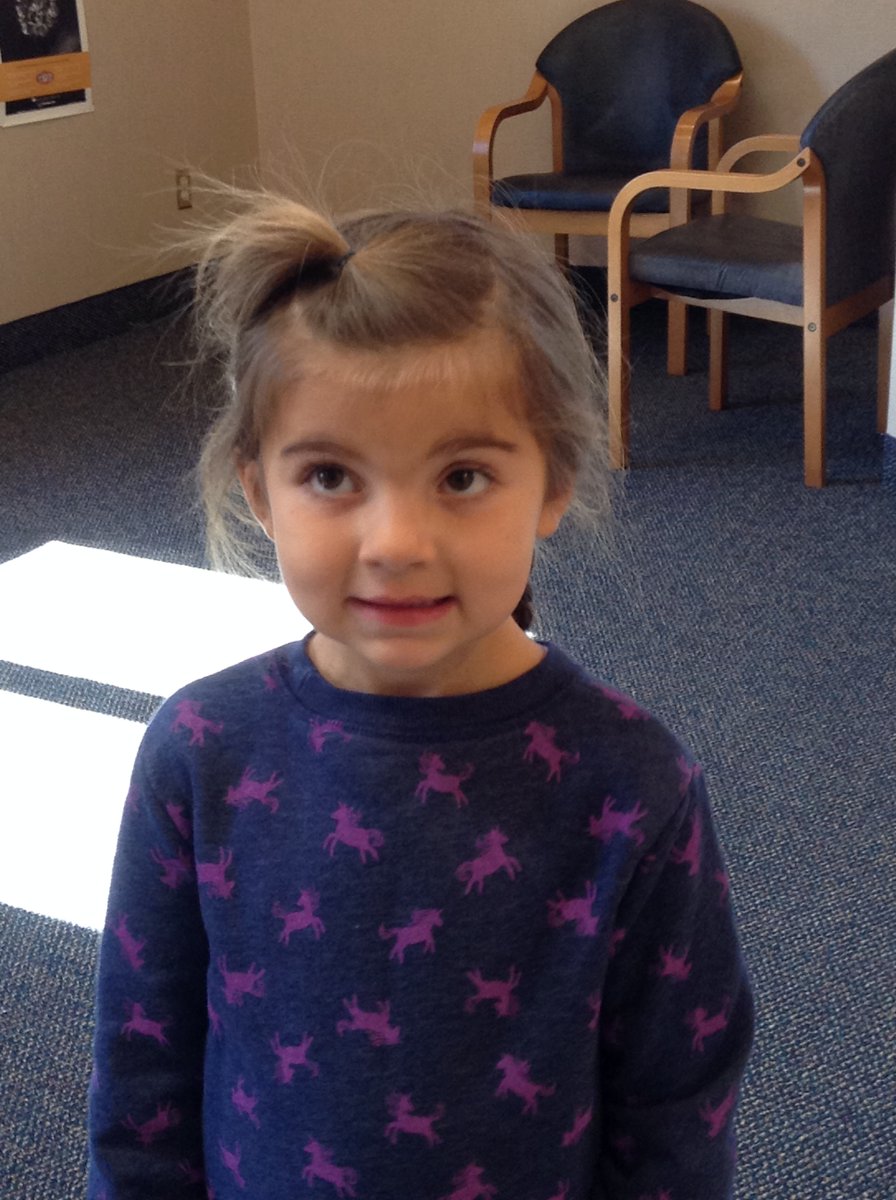 Lucy is in the No Cavity Club! Toothfully yours, Dr. Patty!