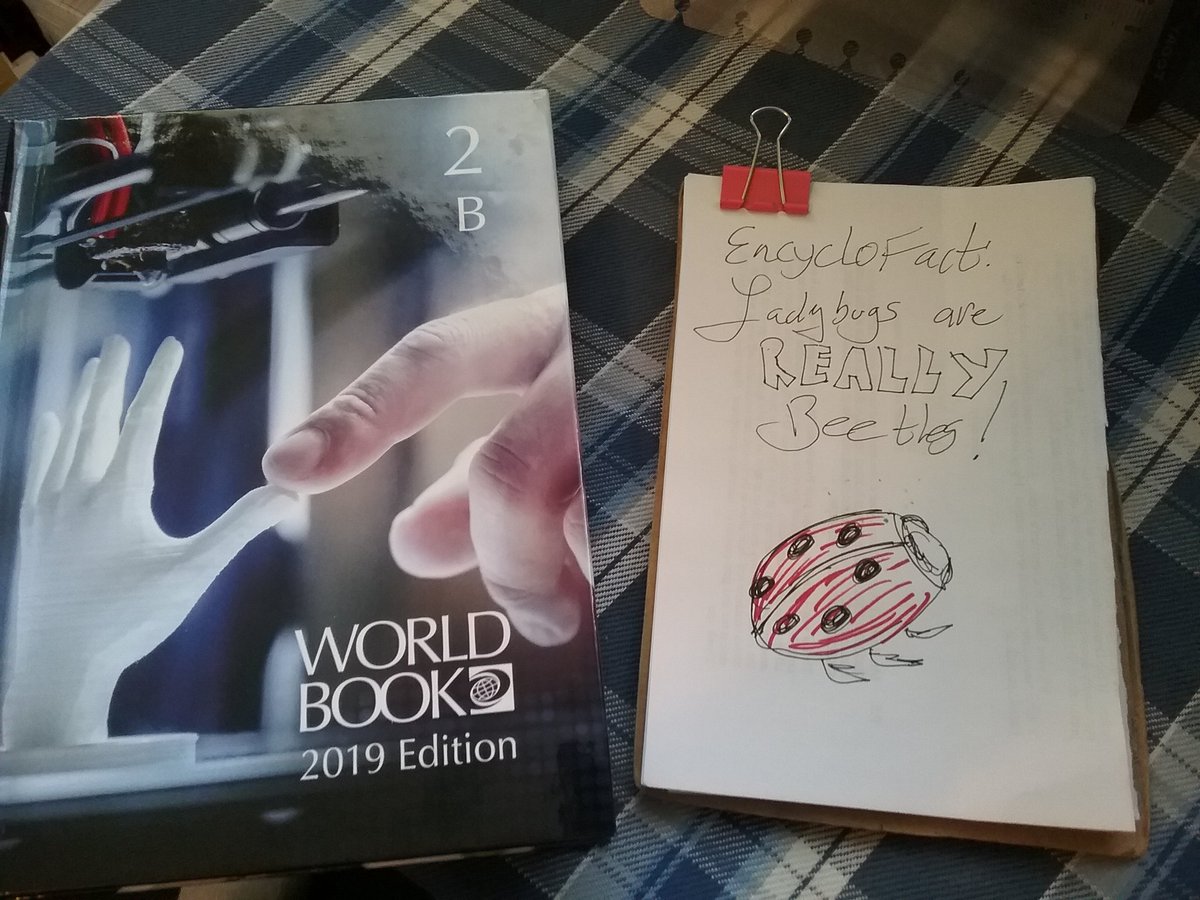 kendalbhunter's tweet photo. #EncycloFact : Ladybugs are really beetles.
Day 31
Vol B, 201-241
40 pgs, 1,293 total
1h35m46s85
#encyc2021 #encyclops2021 #Encyclopedia #goals #BucketList #b #ladybug #beetle #Beetlejuice #beatles #scarab #FactCheck #Trivia #insects #entomology #zoology #commonmistake #STEM https://t.co/K13nUk7JiG