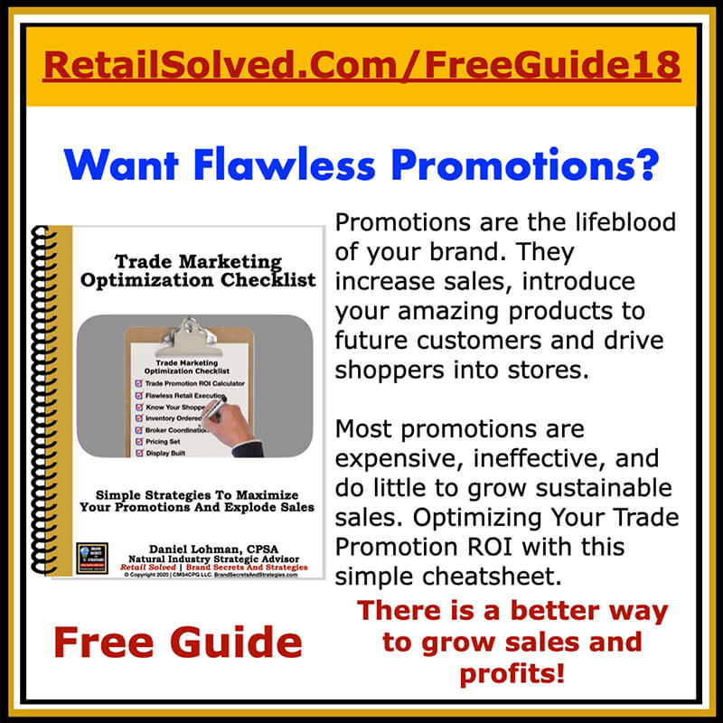 Future customers first learn about your brand through promotions. Retailers &amp; shoppers expect them. About 25% of your brands gross sales are tied to trade marketing yet over 70% of your promotional spending is wasted or ineffective CMS4CPG.com/guide18 #startups #expowest