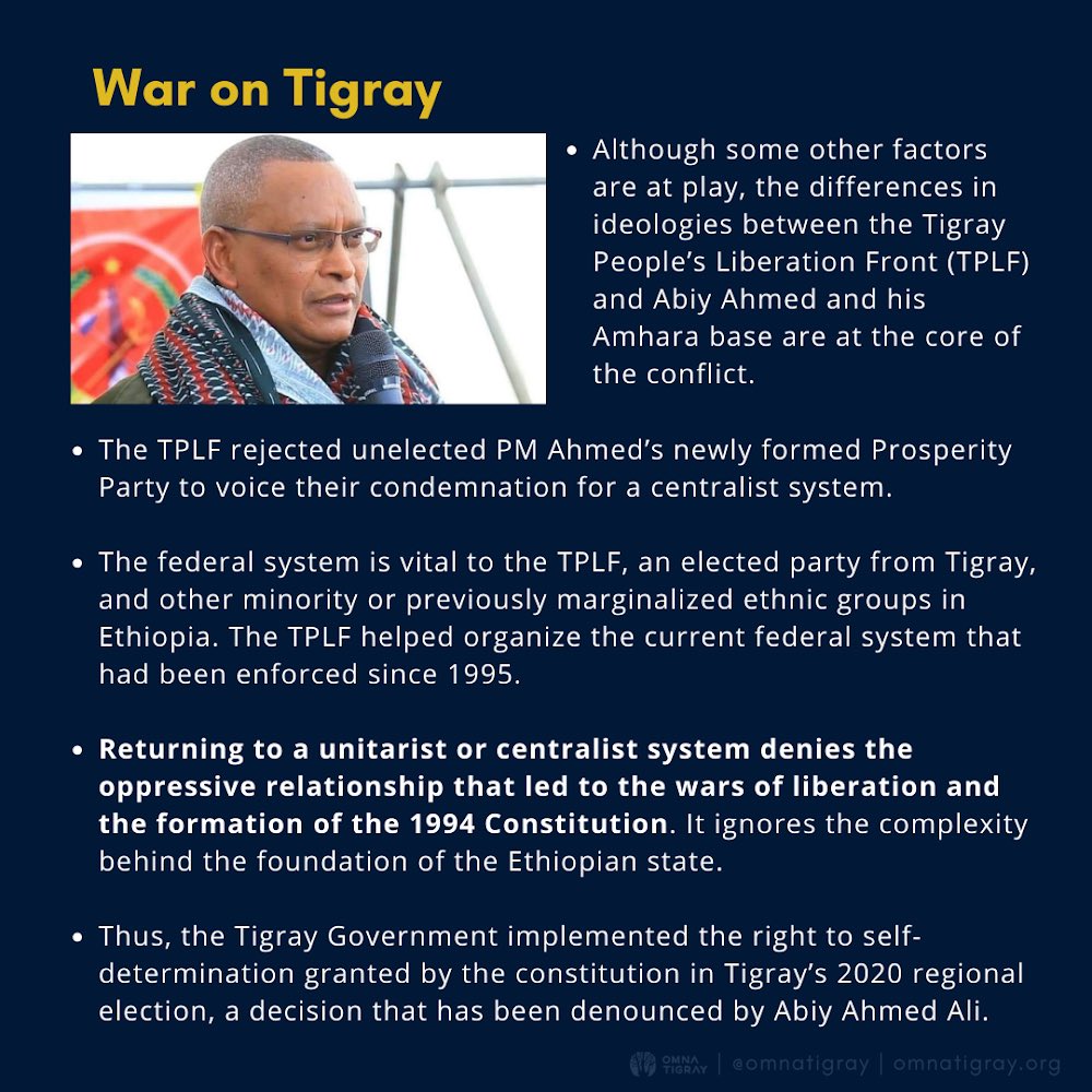 Although some other factors are at play, the differences in ideologies between the Tigray People’s Liberation Front (TPLF) and Abiy Ahmed and his Amhara base are at the core of the  #WarOnTigray.