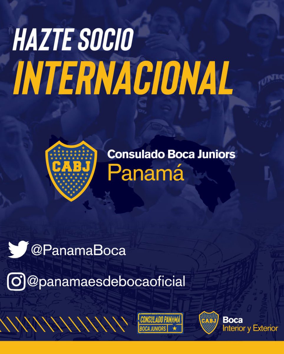 PanamaBoca's tweet photo. Hazte Socio Internacional... Se parte de nosotros, de este Mundo Boca #CPDB #BocaPTY #BocaesMundial https://t.co/mN2Ibbubfm