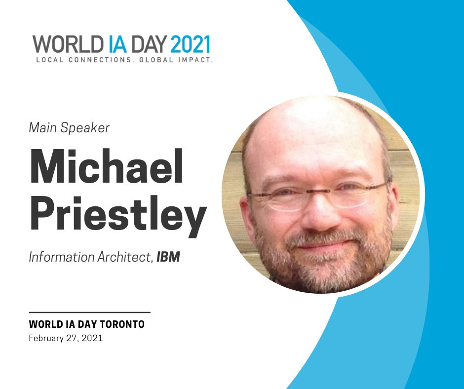 Introducing one of our speakers for WIAD Toronto 2021: Michael Priestley, Information Architect at IBM! Michael is working on a topic-oriented IA for ibm.com, working across disciplines and business units to rapidly develop, test, and implement new standards.