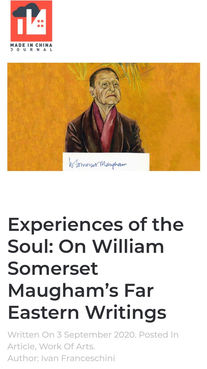 While readers loved Maugham's Far Eastern tales and travelogues, opinions among British colonial administrators, settlers, and scholars were more mixed.  https://madeinchinajournal.com/2020/09/03/experiences-of-the-soul-on-william-somerset-maughams-far-eastern-writings/