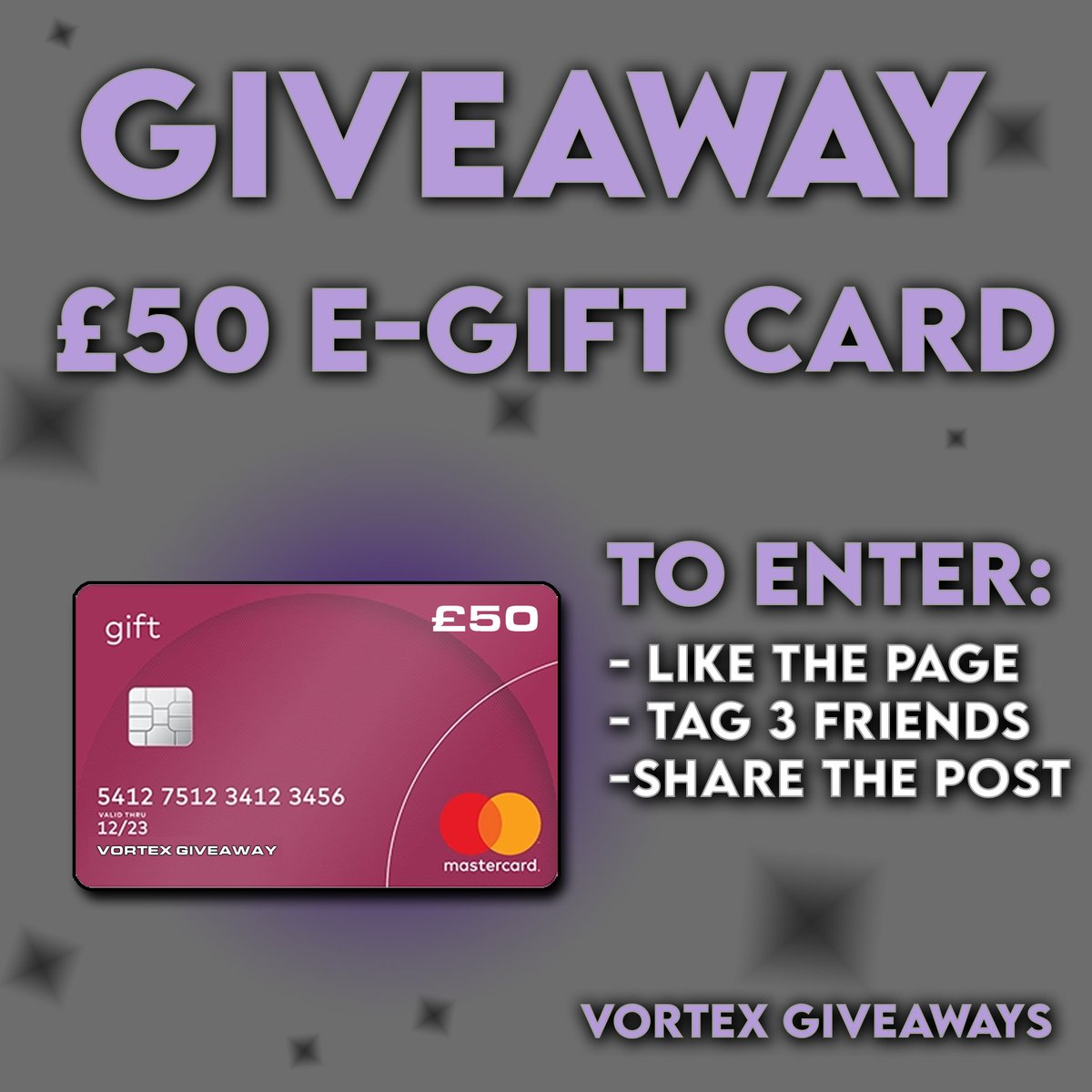 VortexGiveaway's tweet image. We are proud to announce our first giveaway. As a welcome and an introduction we are giving away £50. All we ask is three little things. 
* Follow us
* @ Three friends
* Retweet
Again, thank you so much and we hope to see your support in the near future.
Contest ends 12/02/2021.