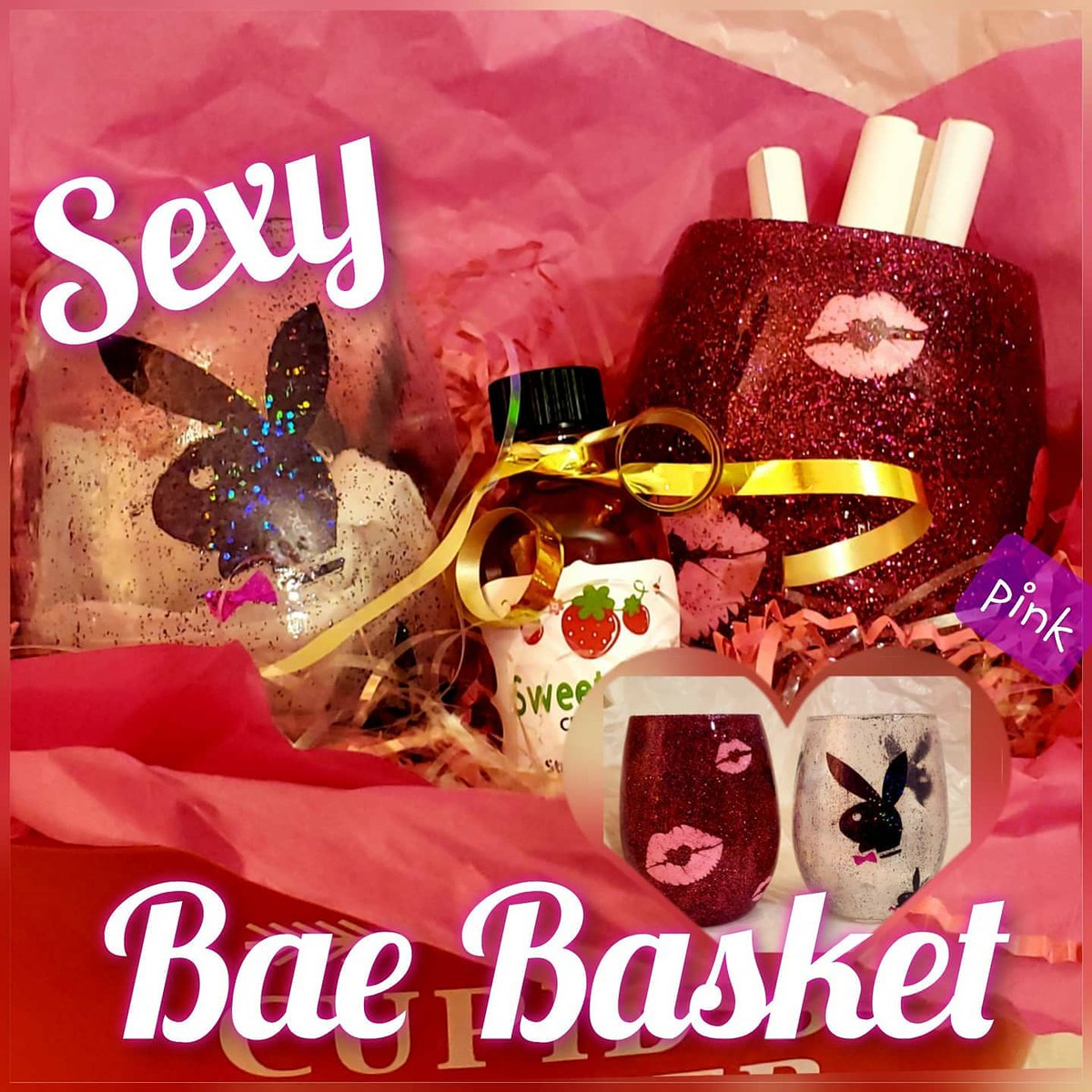 LenaPequena's tweet photo. Valentine's is almost here! Get your bae a custom gift basket!! #valentinesdaygift #ValentinesDay #sexy https://t.co/9eF9HBGpmi