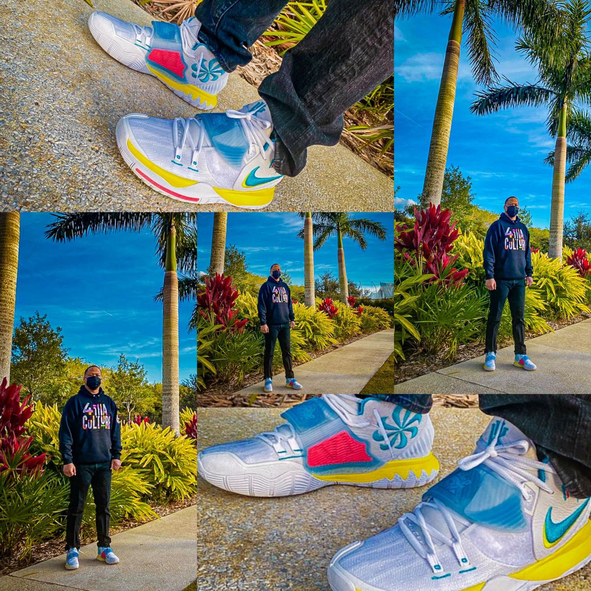 💛Savages on a Sunday!🧡
Director of Books and Basketball Club, Antoine Sabb, is out in sunny Florida shinin in his black 4 Tha Culture Shoe Game Hoodie! He Killed it with the Nike Kyrie 6 90s Blue Fury!💙
#4thaculture #shoegamechallenge👟 #ineedsunshine🌞