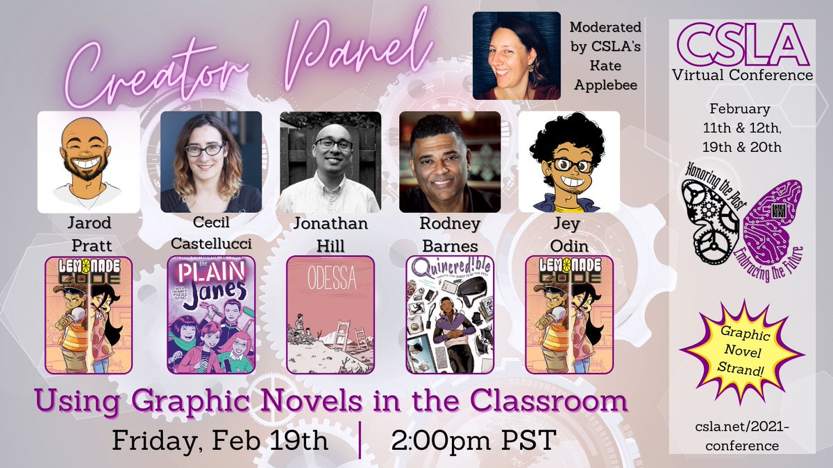 CSLA (@4csla) on Twitter photo #GraphicNovels have a wide range of uses in&out of the classroom. Join <a href="/K8Applebee/">Kate Applebee, MLIS 📖</a> in conversation with @misscecil and other amazing creators! #4csla #KidLit #StudentChoice #TeachersOfReading #BookLove #SchoolLibraries #TxlChat #PaLibChat #GaLibChat #VaslChat #KyLChat #KaslKS #GraphicNovels have a wide range of uses in&out of the classroom. Join <a href="/K8Applebee/">Kate Applebee, MLIS 📖</a> in conversation with @misscecil and other amazing creators! #4csla #KidLit #StudentChoice #TeachersOfReading #BookLove #SchoolLibraries #TxlChat #PaLibChat #GaLibChat #VaslChat #KyLChat #KaslKS