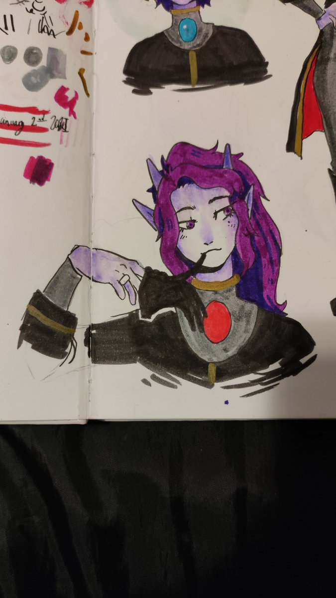 SaintWanderer's tweet photo. Another Murak 🤍🤍 I game the race a name before my character lol
.
.
.
.
.
#OC #Murak #drawing #markers #markersDrawing #sketch #dibujo #purpleskin https://t.co/B40lVgyZpq