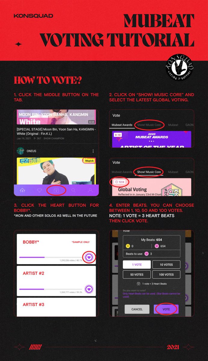Voting on MubeatVotes: UNLIMITEDVoting period: 6pm Tuesdays to 11am Fridays before the show #iKON  #아이콘  @YG_iKONIC