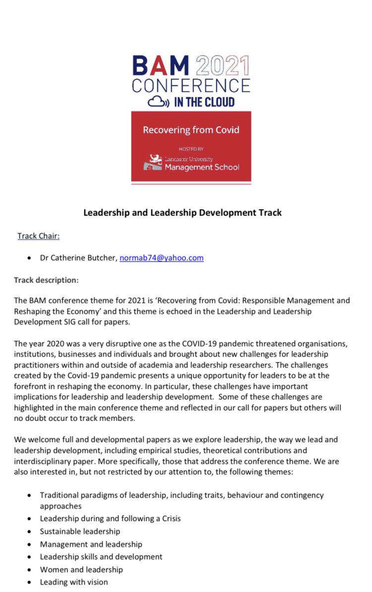 BAM Leadership SIG tweet media