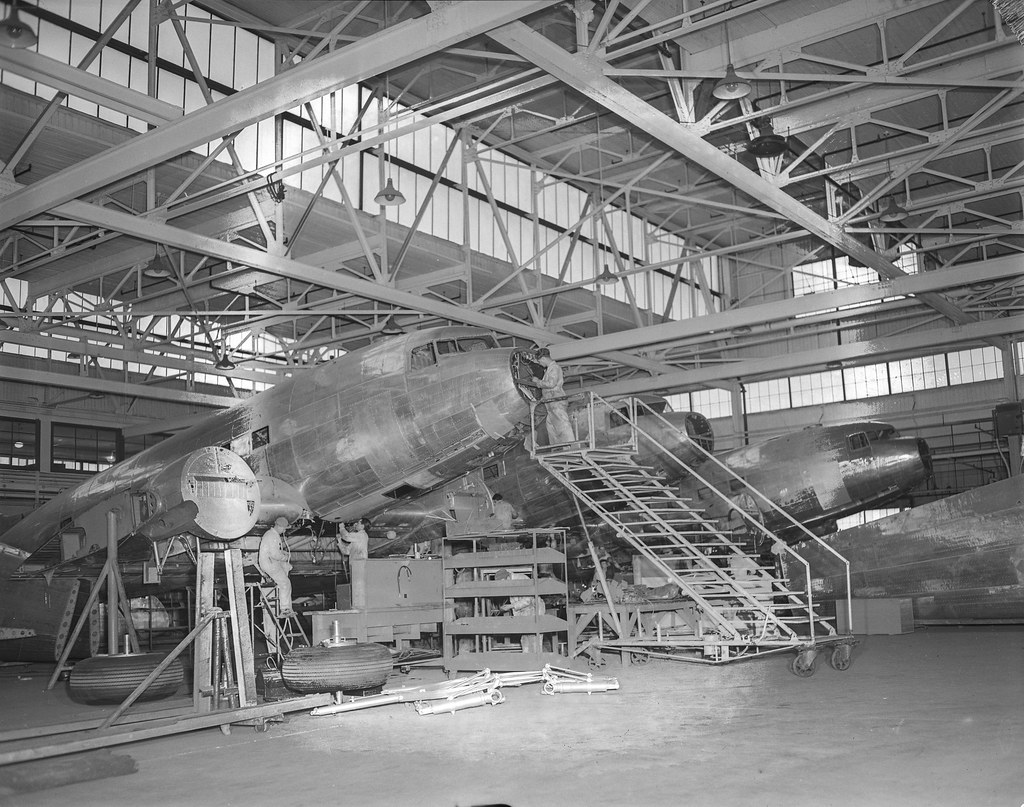 Leigh Brintnell, one of Edmonton’s pioneer aviators had established Aircraft Repair Ltd. (later Northwest Industries). By 1945 the company had repaired or rebuilt more than 1,500 aircraft at Blatchford Field. • Northwest Industries PA922/2 (1953)