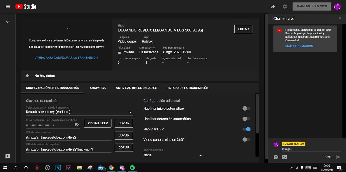 Eduart_Roblox4's tweet photo. Banda ya tenemos emisión en directo siii 😎 en mi canal principal https://t.co/VxTcl0Tfyf