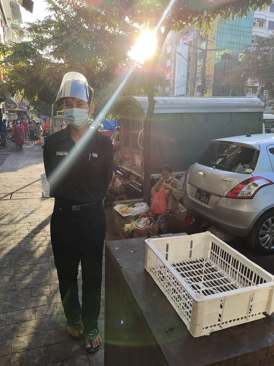 Things are so "normal" that YCDC is still harassing poor street vendors in the middle of a coup!