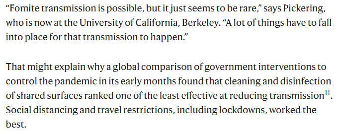 17/ "La transmision por superficies es posible, pero es muy poco frecuente, dijo Pickering de la Univ. de California-Berkeley."