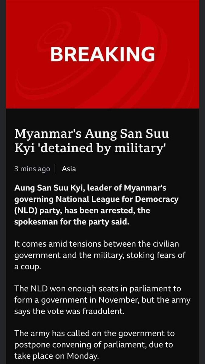 We can’t connect each other even with phone line here 
Please spread this 
I heard that our Wifi will be disconnected soon 
#Rejectthemilitary #save #supportourleader #Helpus #AungSanSuuKyi 
#myanmar #SaveMyanmar