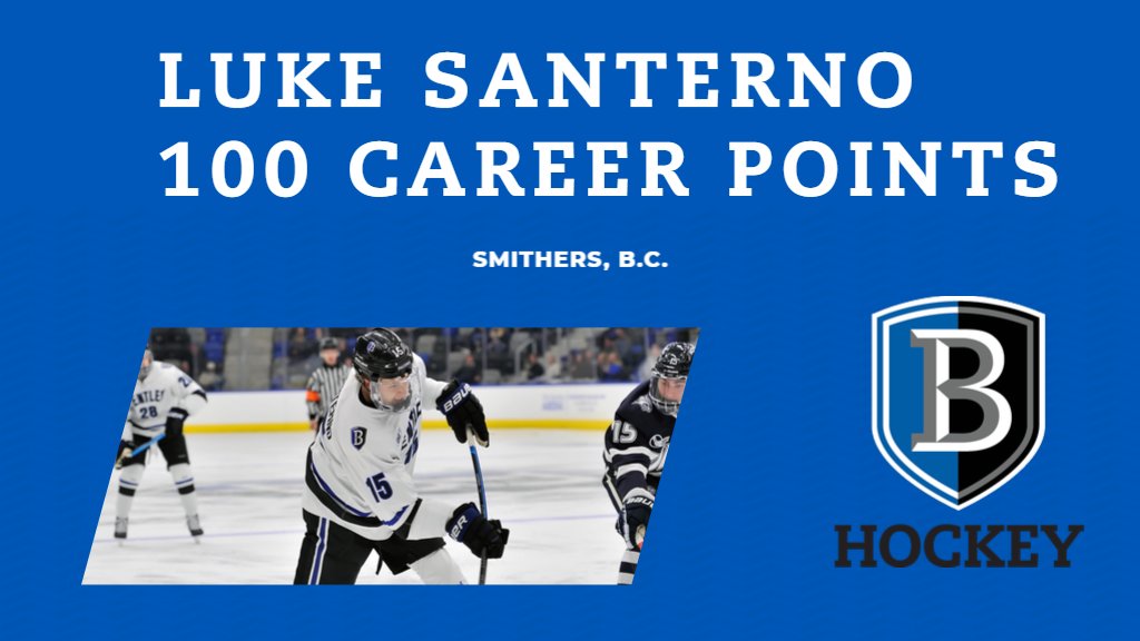 Another milestone on the night, as senior forward Luke Santerno (Smithers, British Columbia) hit the 100 career points milestone 👏

With 3 assists tonight, he becomes the 13th player in Bentley's Division I history to reach 100 career points.