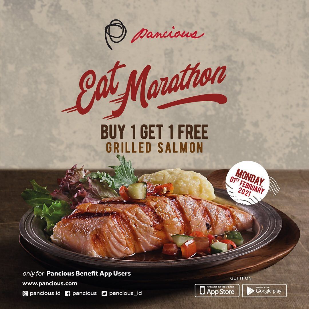 katalogpromosi's tweet image. Pancious Eat Marathon - Beli 1 Gratis 1 untuk Menu Pilihan berlaku tanggal 01-05 Februari 2021 khusus Pancious Benefit App User

Informasi promosi selengkapnya di sini &amp;gt; ow.ly/e8xw50DnjJo

#pancious #promo #diskon #infopromo #infodiskon #beli1gratis1