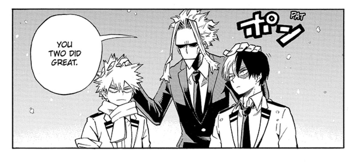 Y'know, for someone who has such an aversion to touch, Bakugou sure gets hugged and head patted the most ? 