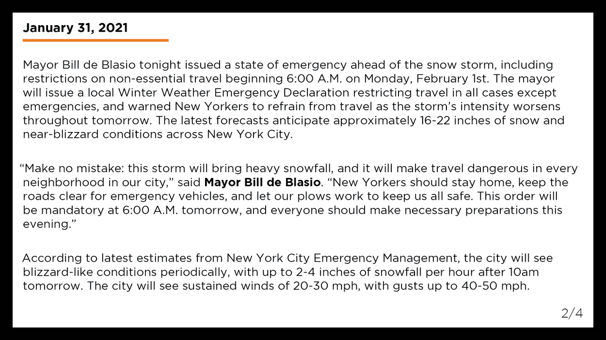 A press release available at: https://www1.nyc.gov/office-of-the-mayor/news/069-21/mayor-de-blasio-issues-local-emergency-travel-restrictions-winter-storm