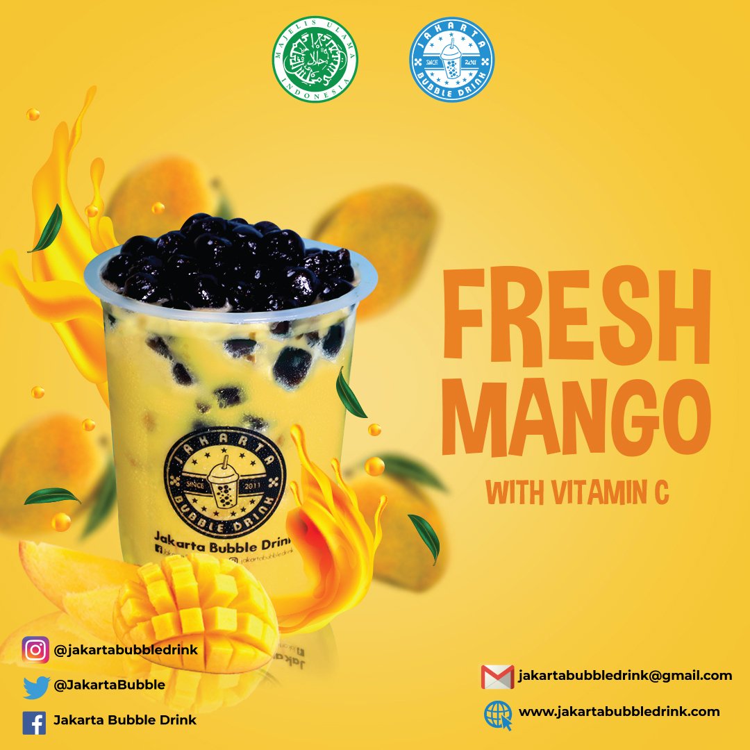 Segarnya mango dan baiknya vitamin C bikin hari-hari kamu jadi berwarna!
Cocok juga nih kamu mix dengan rasa lain dan bisa jadi ide usaha juga!🙆‍♀️
Yukk order dan rasakan sensasi segar dalam genggamanmu🤗