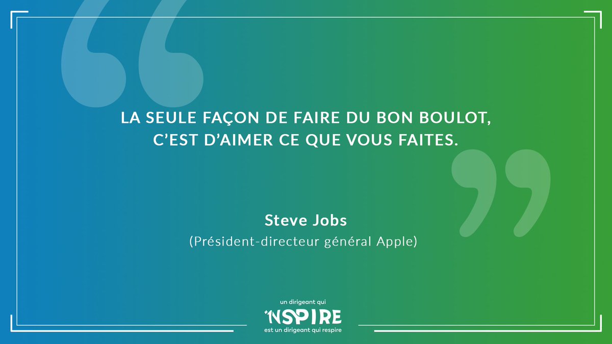 asso1nspire's tweet image. - Si même eux le disent... -
Pour bien commencer la semaine : 
"La seule façon de faire du bon boulot, c'est d'aimer ce que vous faites." Steve Jobs
#quotes #lovemyjob #stevejobs #mantra