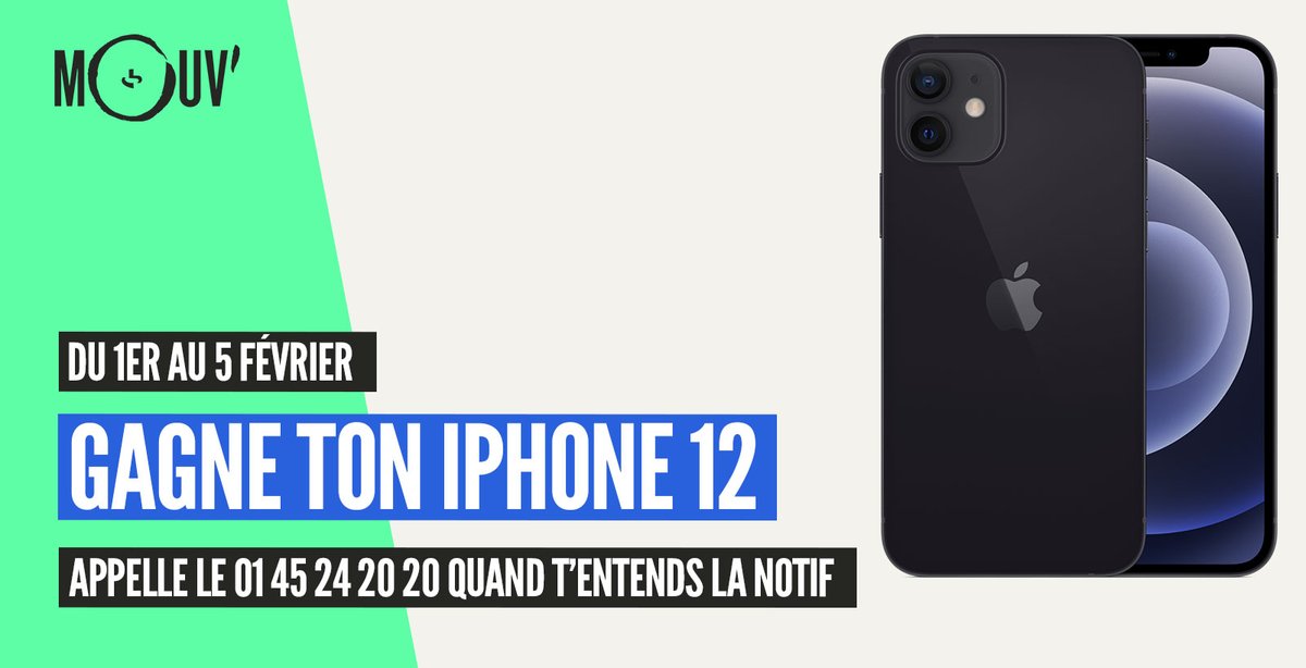 mouv's tweet photo. Gagne ton iPhone 12 🎁 toute cette semaine dans La Notif en jouant avec @MorganSurMouv dans #CoffeeShow et @salma_mouv #LafterMouv !
Comme d'hab, guette la notif et appelle nous gratuitement au 01 45 24 20 20 📱📻 #jeuconcours #mouvradio #iPhone12 https://t.co/wWMCRQjHlM