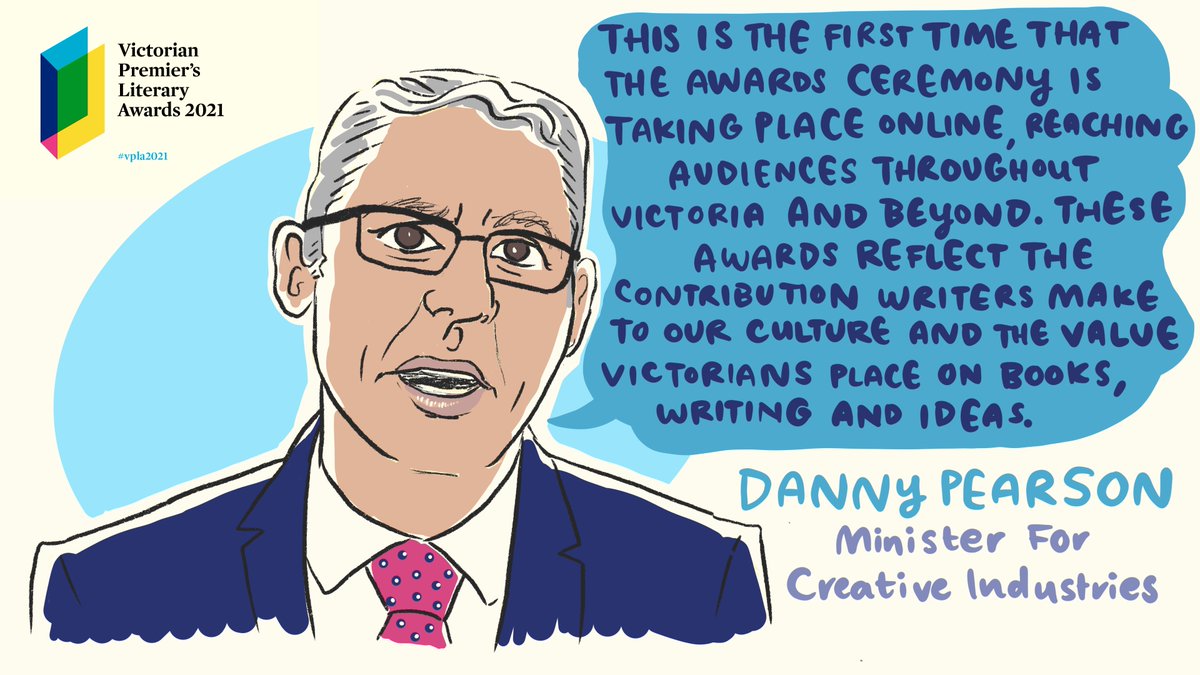 Minister for Creative Industries,  @DannyPearsonMP, now joins us to announce the winners.  #vpla2021