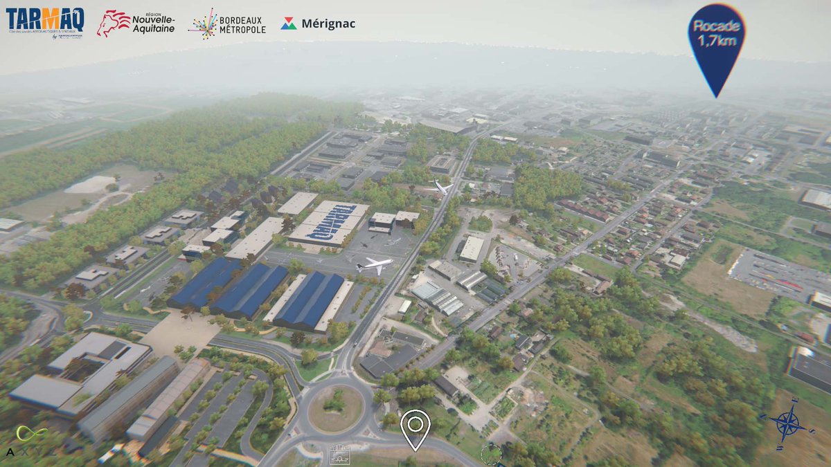 Axyz_studio3d's tweet photo. Projet TARMAQ – Aérocampus Aquitaine
Application 3D temps réel pour table tactile développée sous Unity qui permet de naviguer en #3Dtempsreel autour de la zone aéroportuaire de Mérignac.
https://t.co/te5j2OOEul
#application3D #tabletactile #unity #Aérocampus https://t.co/F2NbKOAIyl