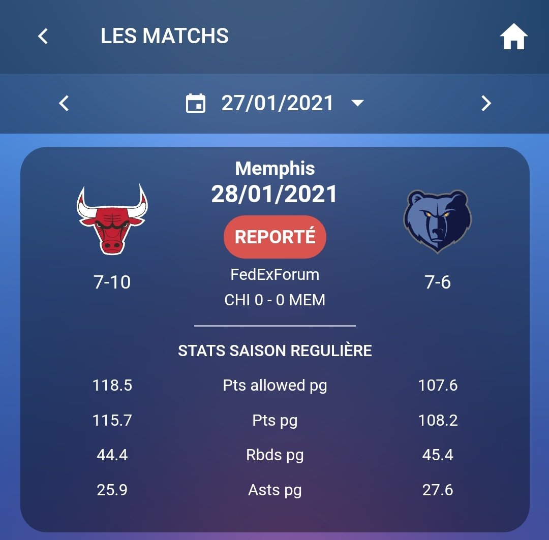 bflhelper's tweet photo. 🚨 MAJ Android disponible ! 🚨

Nouveautés : 
➡️ Indication des matchs reportés
➡️ Modification choix poste &amp; impact défensif
➡️ Modification interface conseils de la nuit
➡️ Correctif récap’ de la nuit
➡️ Correctifs mineurs https://t.co/oX1QNM36cN