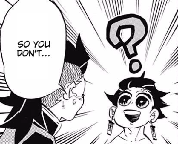 this is my favorite tanjiro panel. man rly said HUH??? 