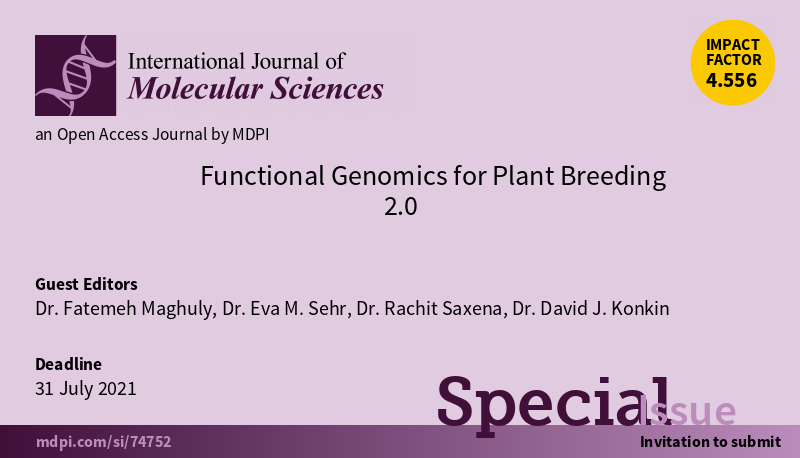 Our colleague @EvaSehr is #guesteditor of the special issue 'Functional Genomics for Plant Breeding 2.0' @MDPIOpenAccess 🌱🧬
Deadline for submissions is end of July 2021. Hurry up! 🏃‍♀️💨
mdpi.com/journal/ijms/s… 
#plantbreeding #genomics #epigenomics #epitranscriptomics #bioresAT