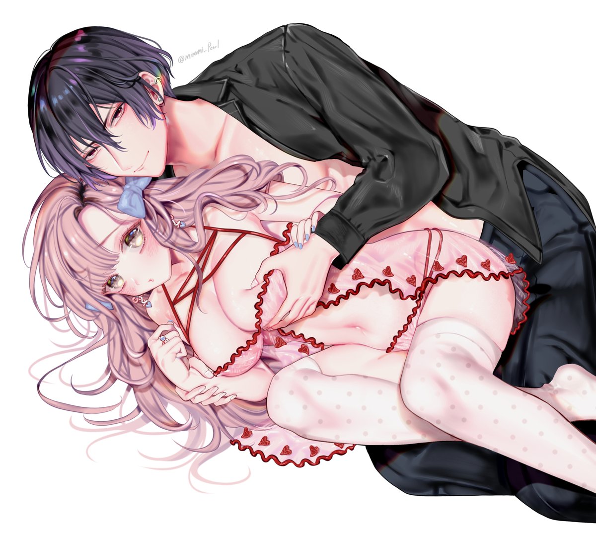 宙出版さん「恋愛白書シェリーKiss vol.13」の表紙イラストを担当させていただきました。よろしくお願いします!こちらはイラストの全体図です! 