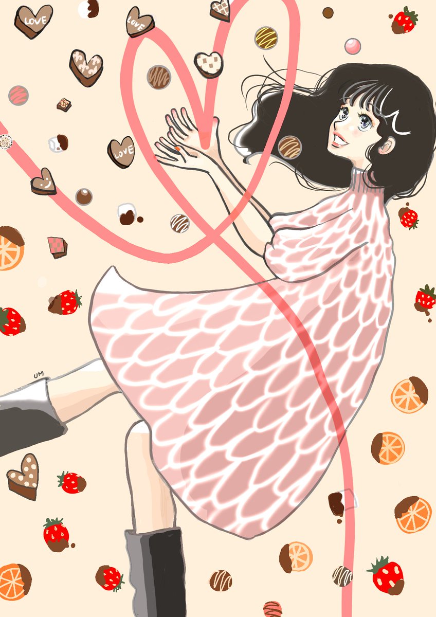 届きますように バレンタインデー 女の子 チョコレート イラスト好き Umのイラスト