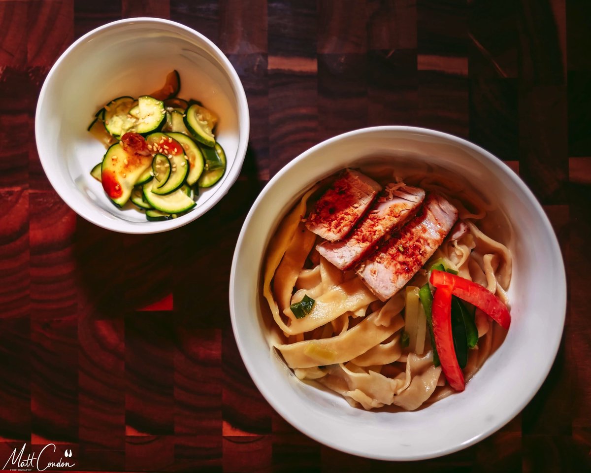 goat_path's tweet photo. Day 31/60
It’s #SupperSunday.
Kalguksu with seared tuna and Seonkyoung.
Forgot the rice and kimchi but I think my plating is getting better.
H/t to @danielmkim for pointing me in the right direction on side dishes. https://t.co/ORC8xKPSre